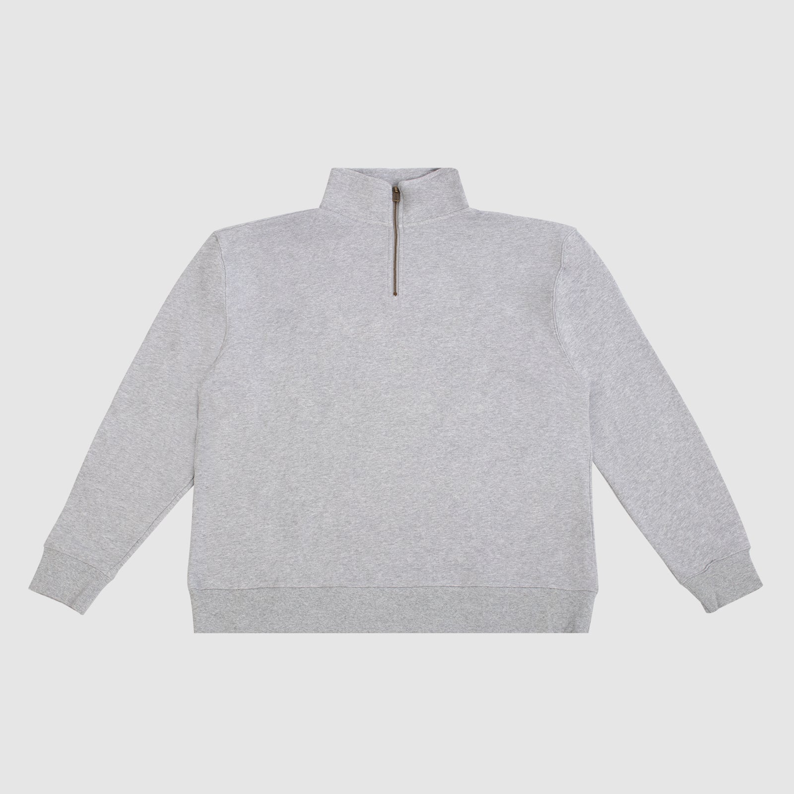 Unisex Quarter Zip Jumper Grey Marle