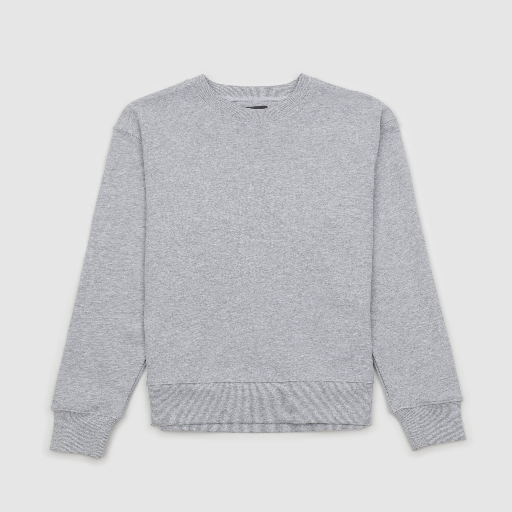 Unisex French Terry Crew Neck Jumper Grey Marle