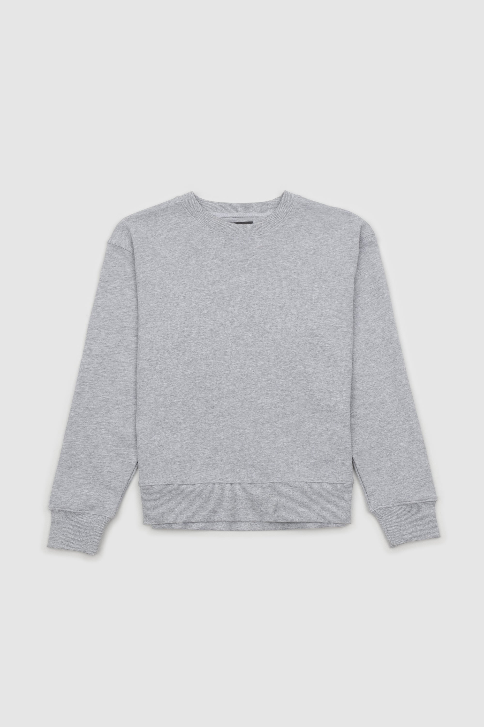 Unisex French Terry Crew Neck Jumper Grey Marle