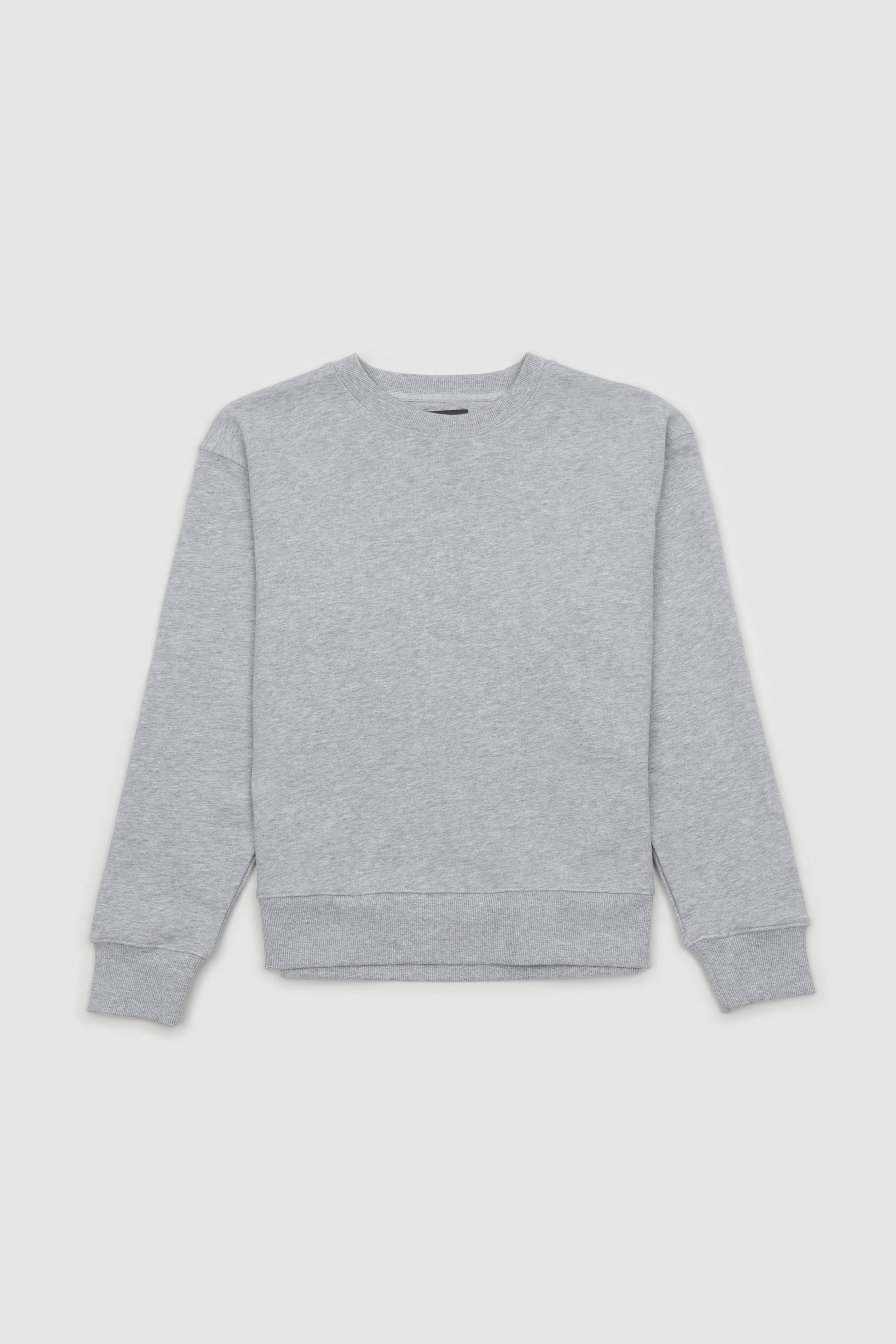 Unisex French Terry Crew Neck Jumper Grey Marle