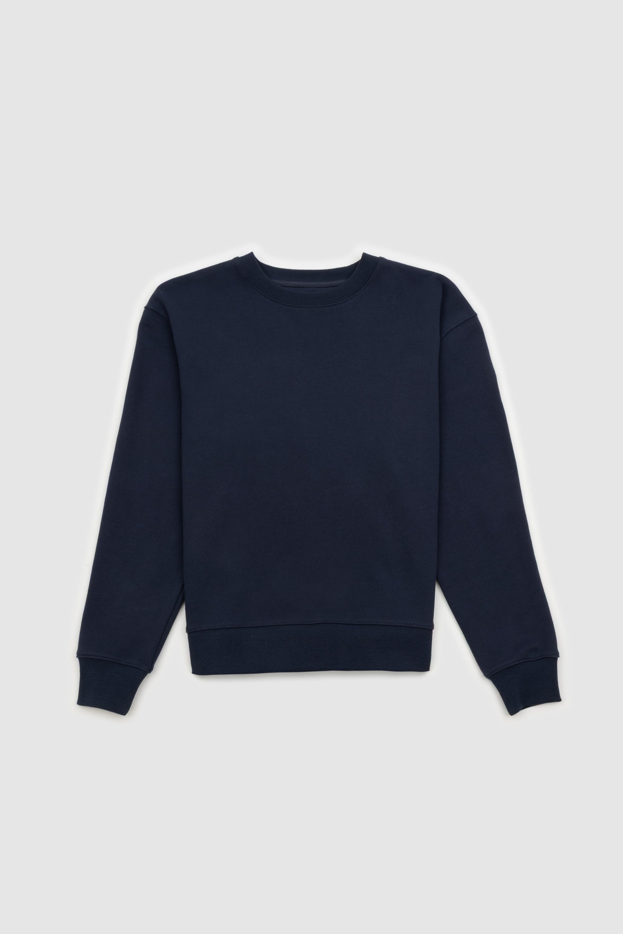 Unisex French Terry Crew Neck Jumper Navy