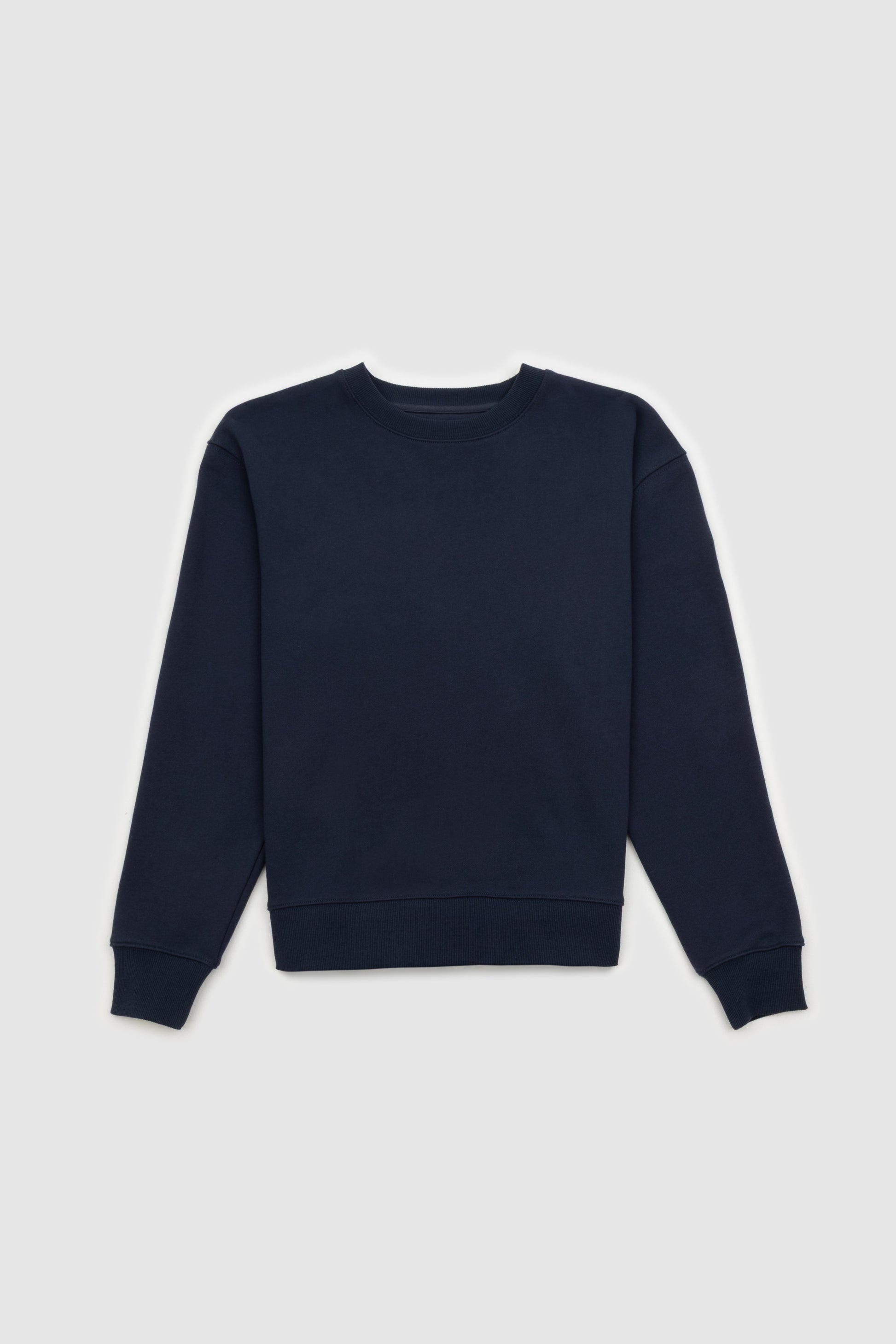 Unisex French Terry Crew Neck Jumper Navy