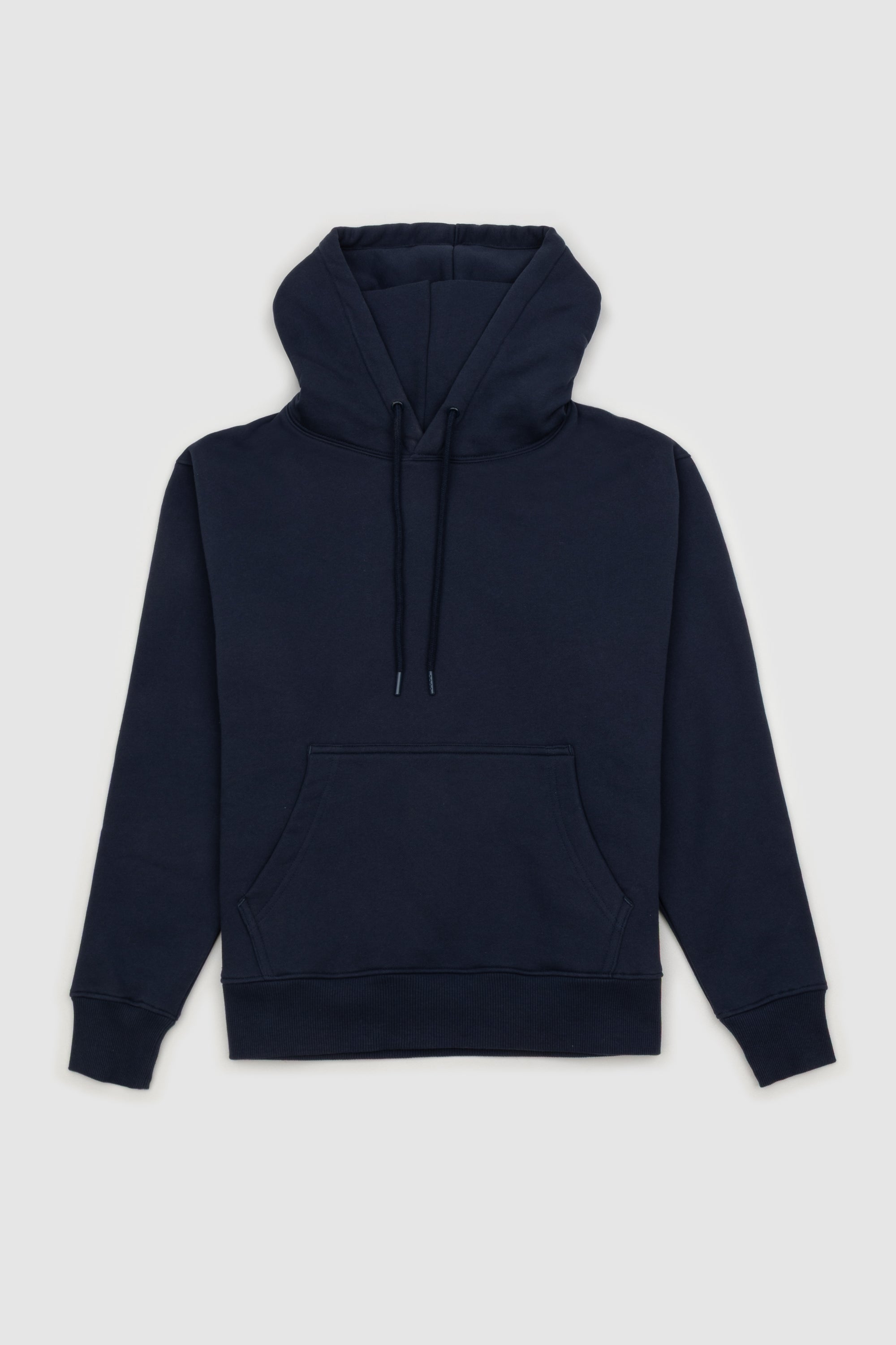 Unisex Fleece Drawstring Hoodie Navy