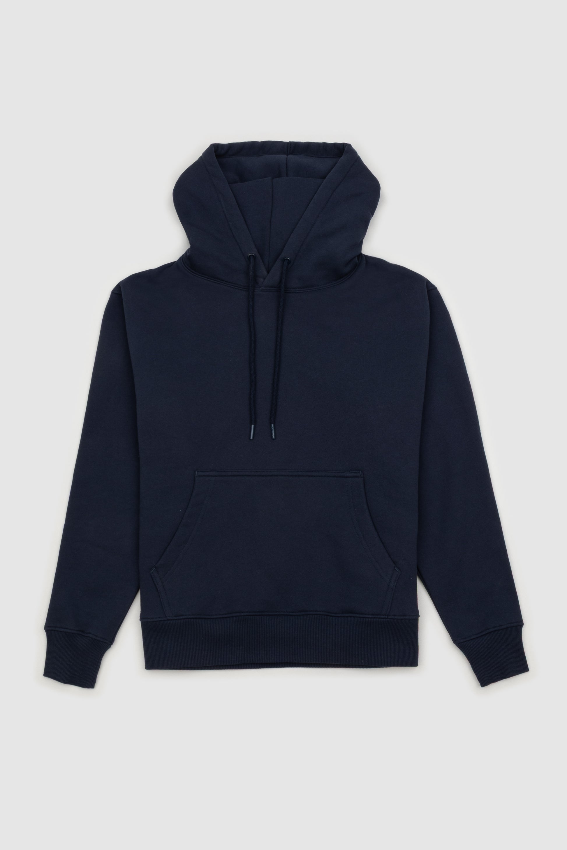 Unisex Fleece Drawstring Hoodie Navy