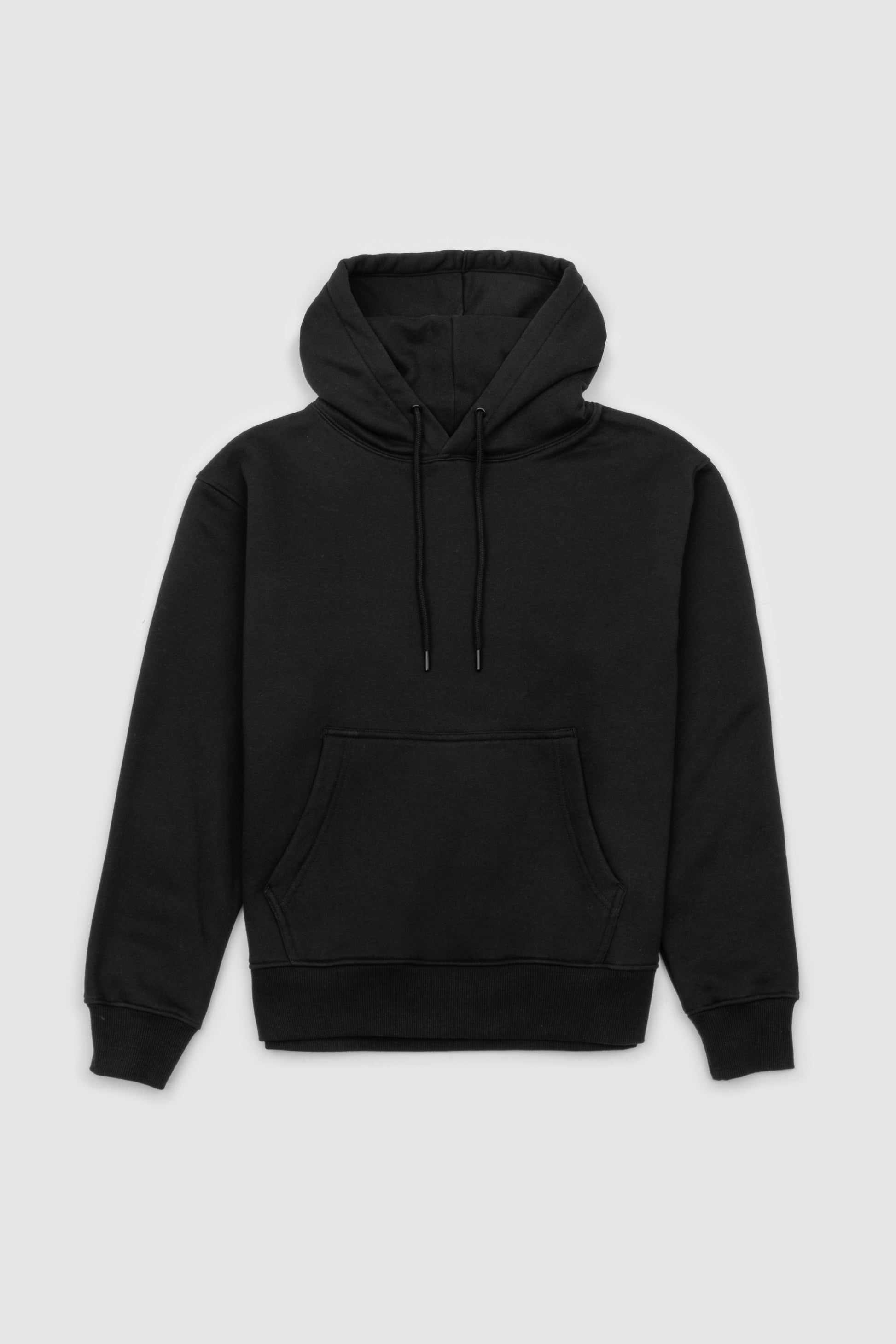 Unisex Fleece Drawstring Hoodie Black