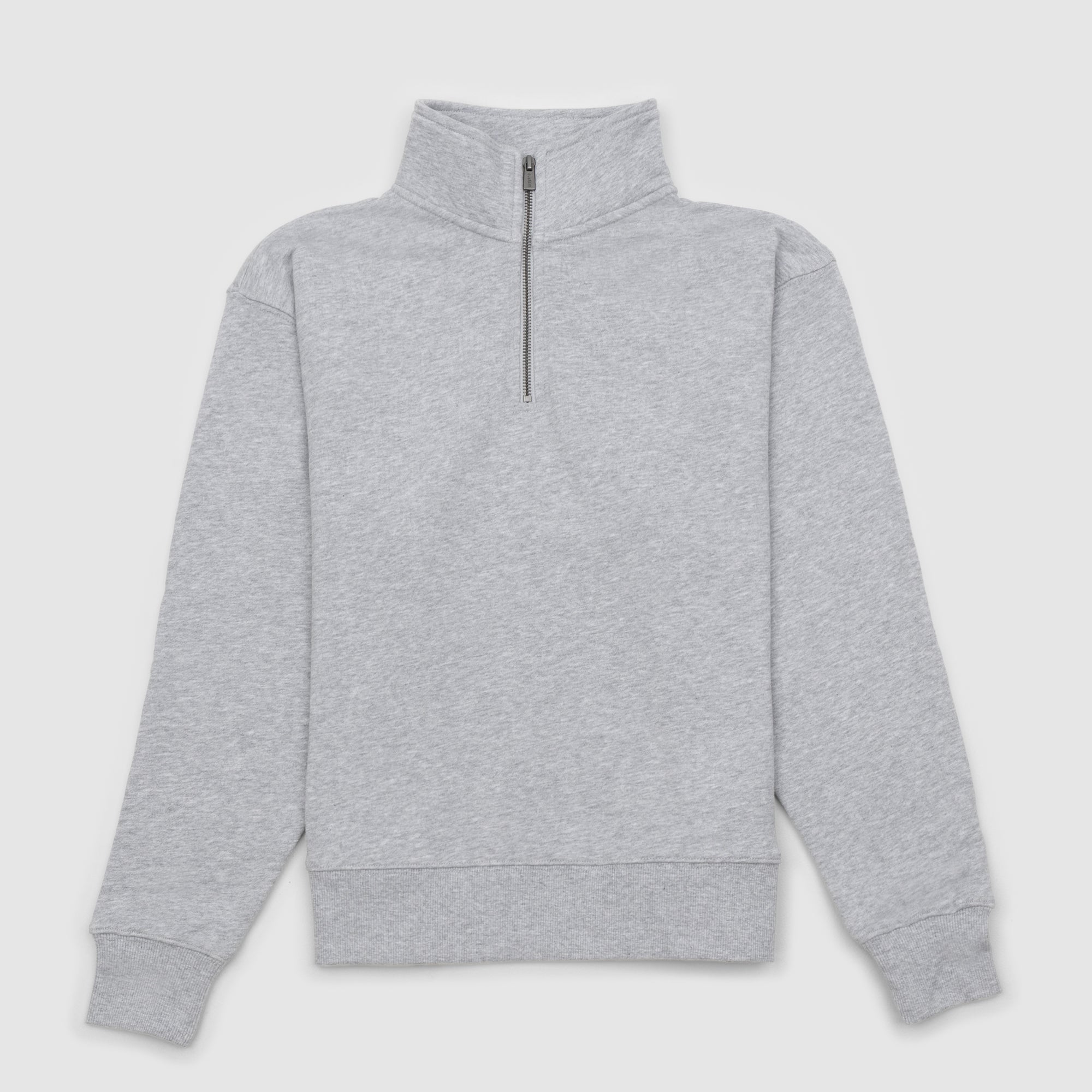 Womens Standard Quarter Zip Grey Marle