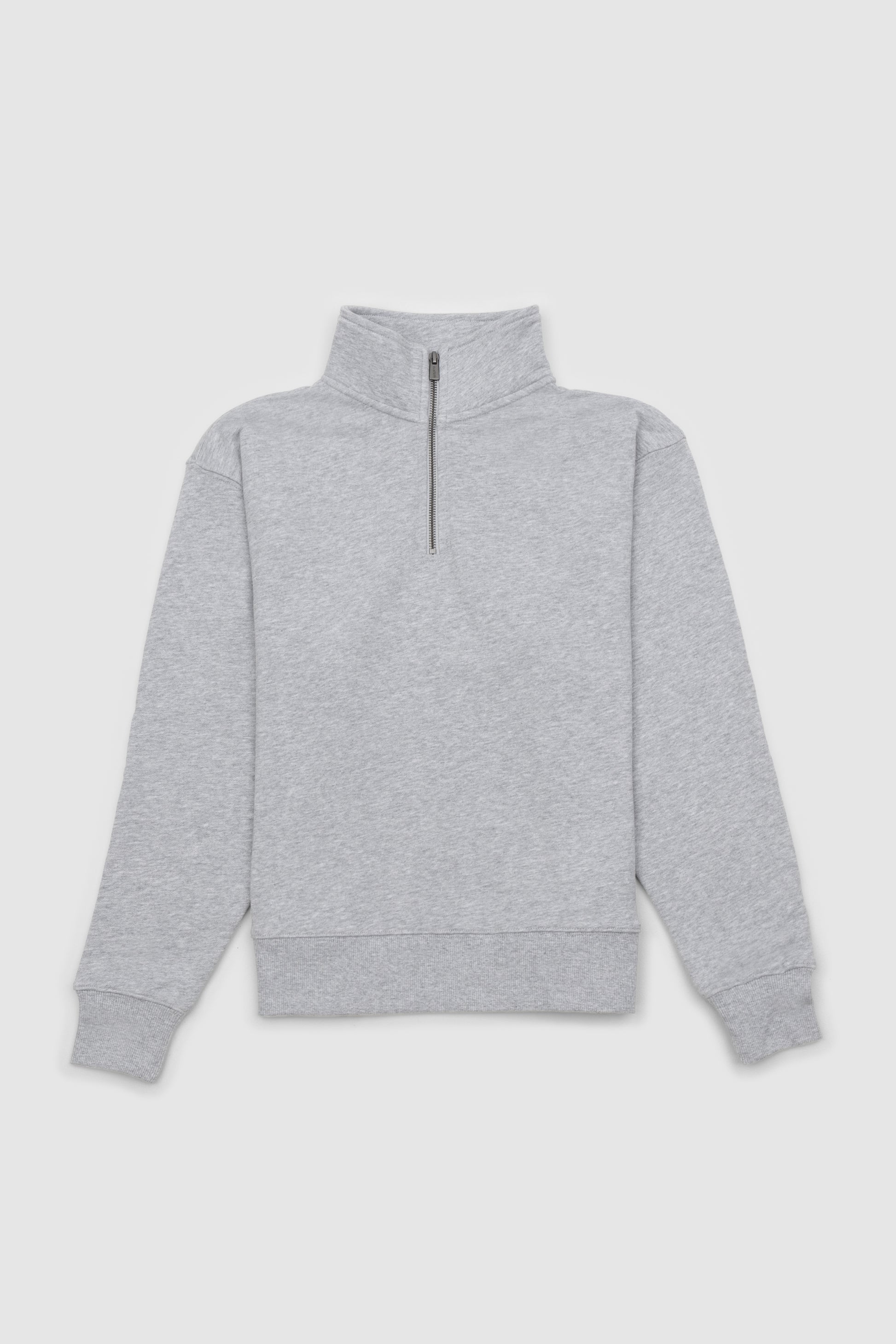 Womens Standard Quarter Zip Grey Marle