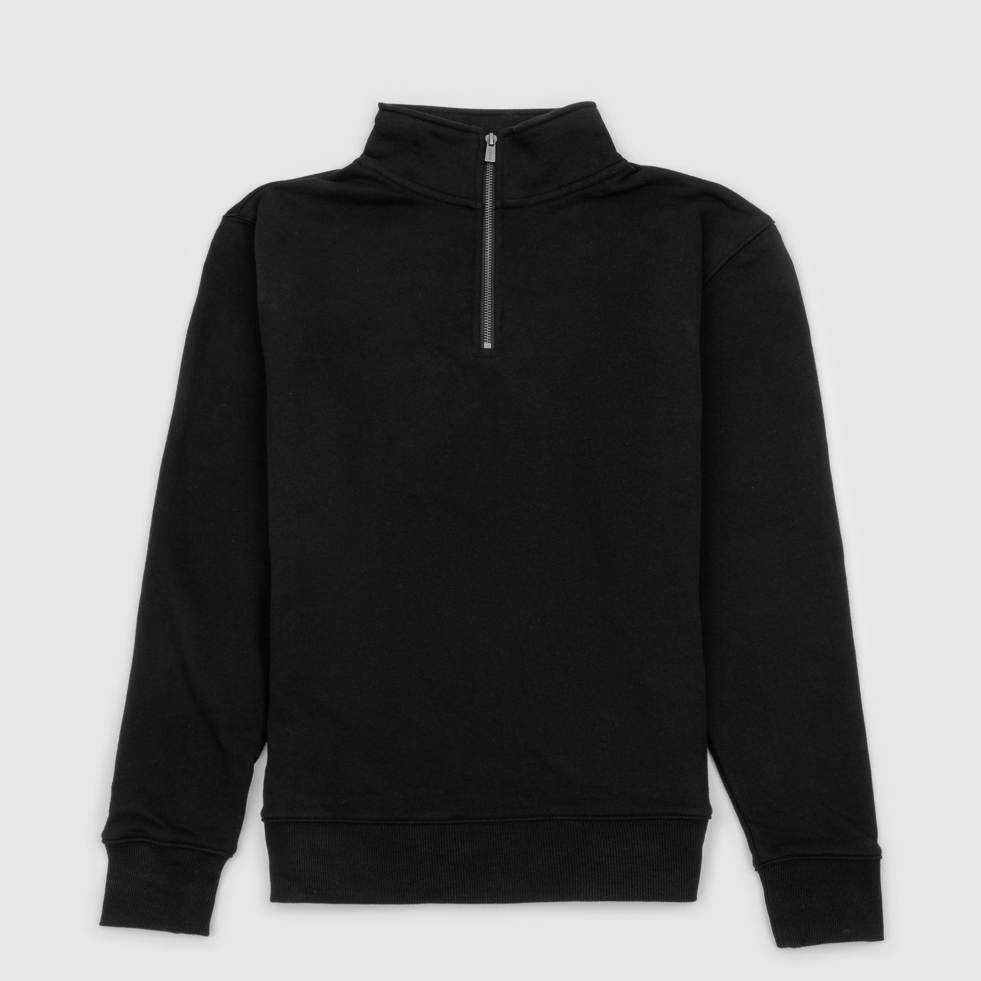 Mens Standard Quarter Zip Black