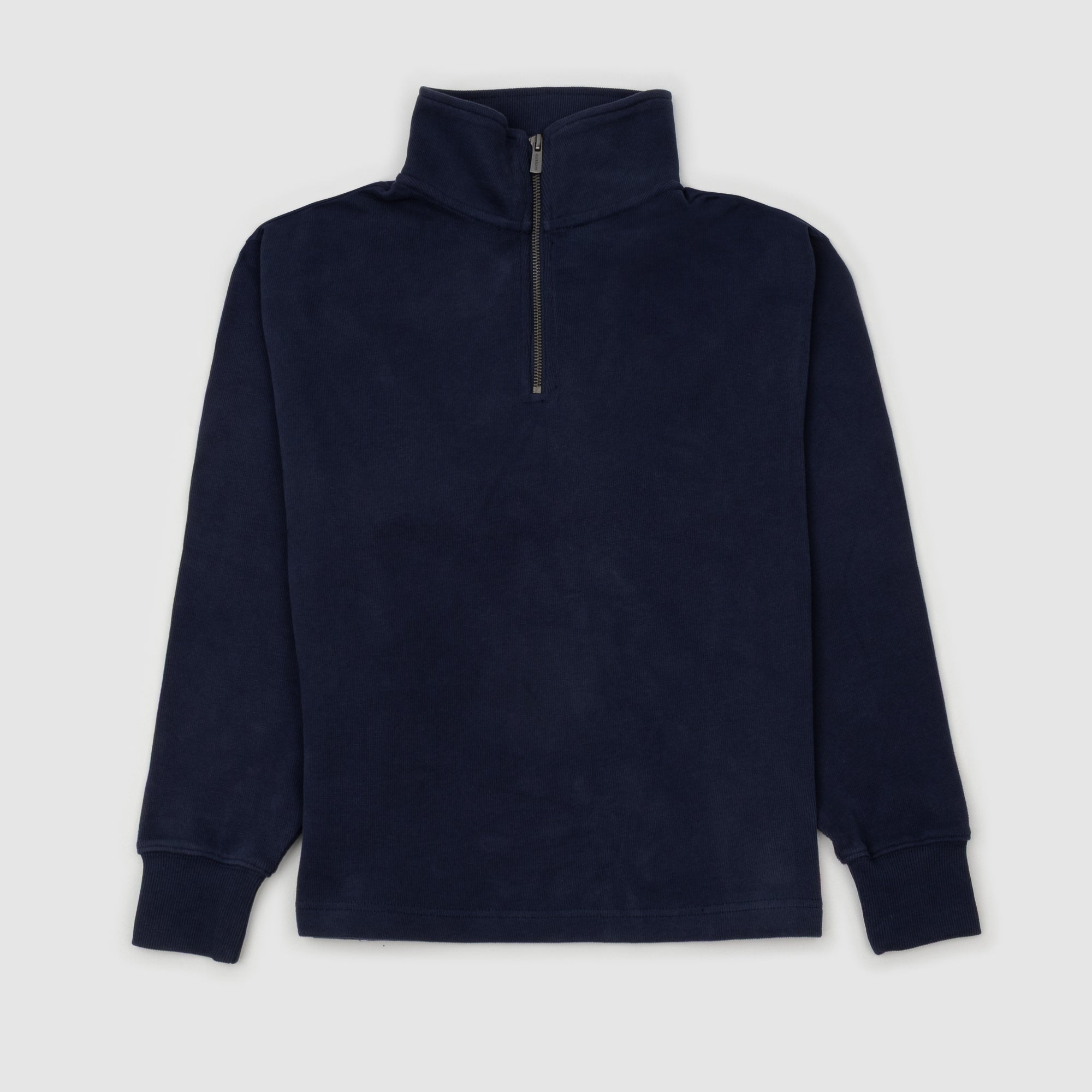 Mens Ribbed Quarter Zip Navy