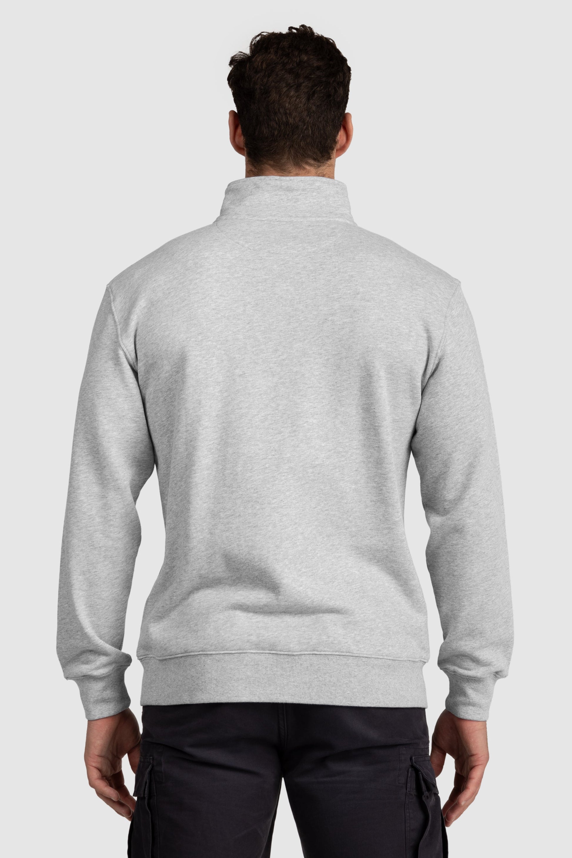 Mens Standard Quarter Zip Grey Marle