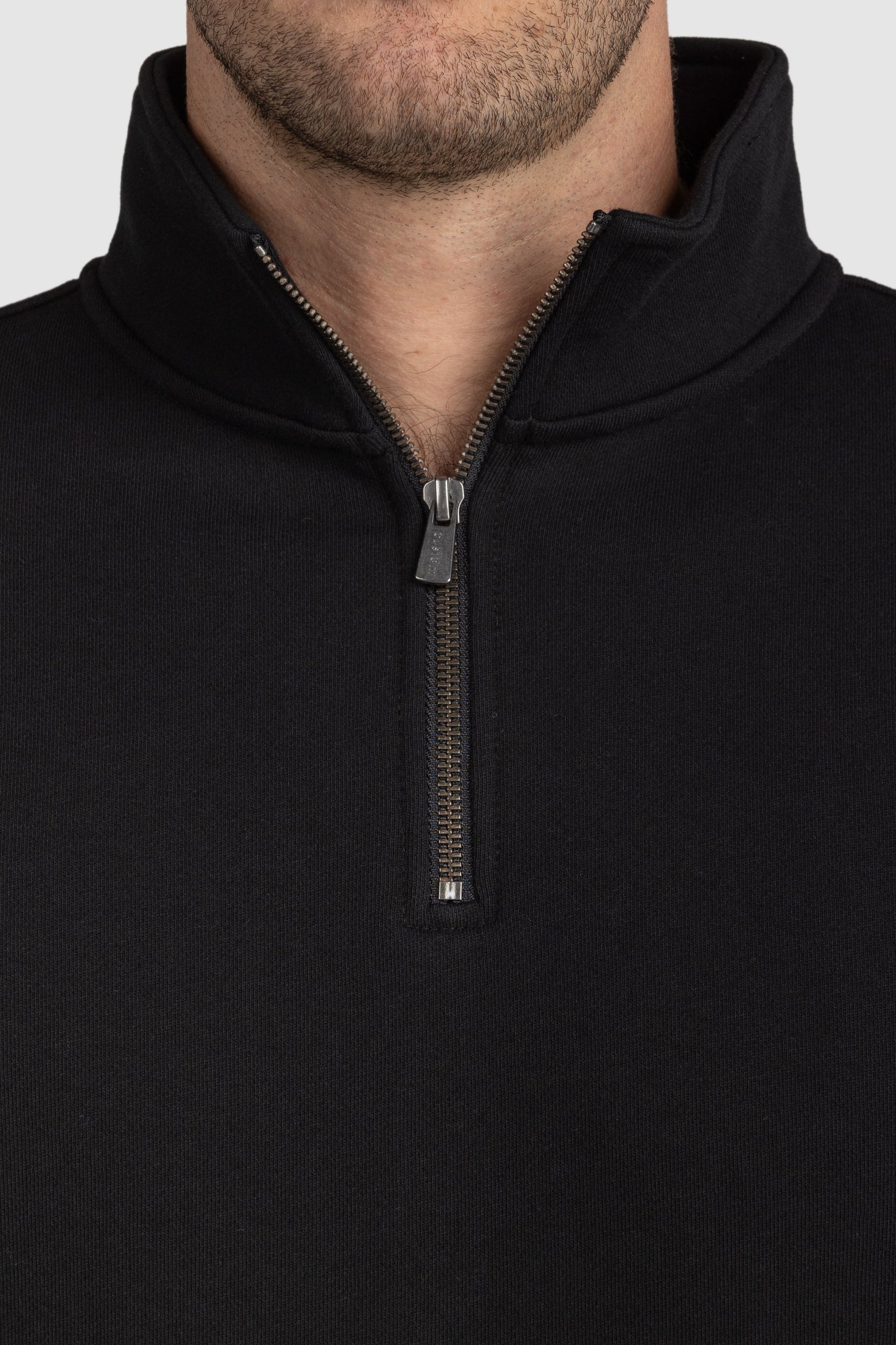 Mens Standard Quarter Zip Black