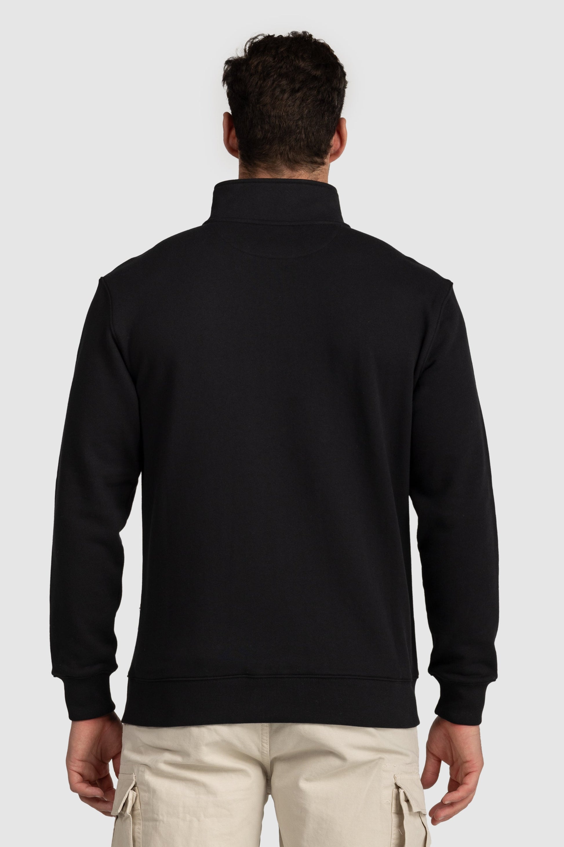 Mens Standard Quarter Zip Black