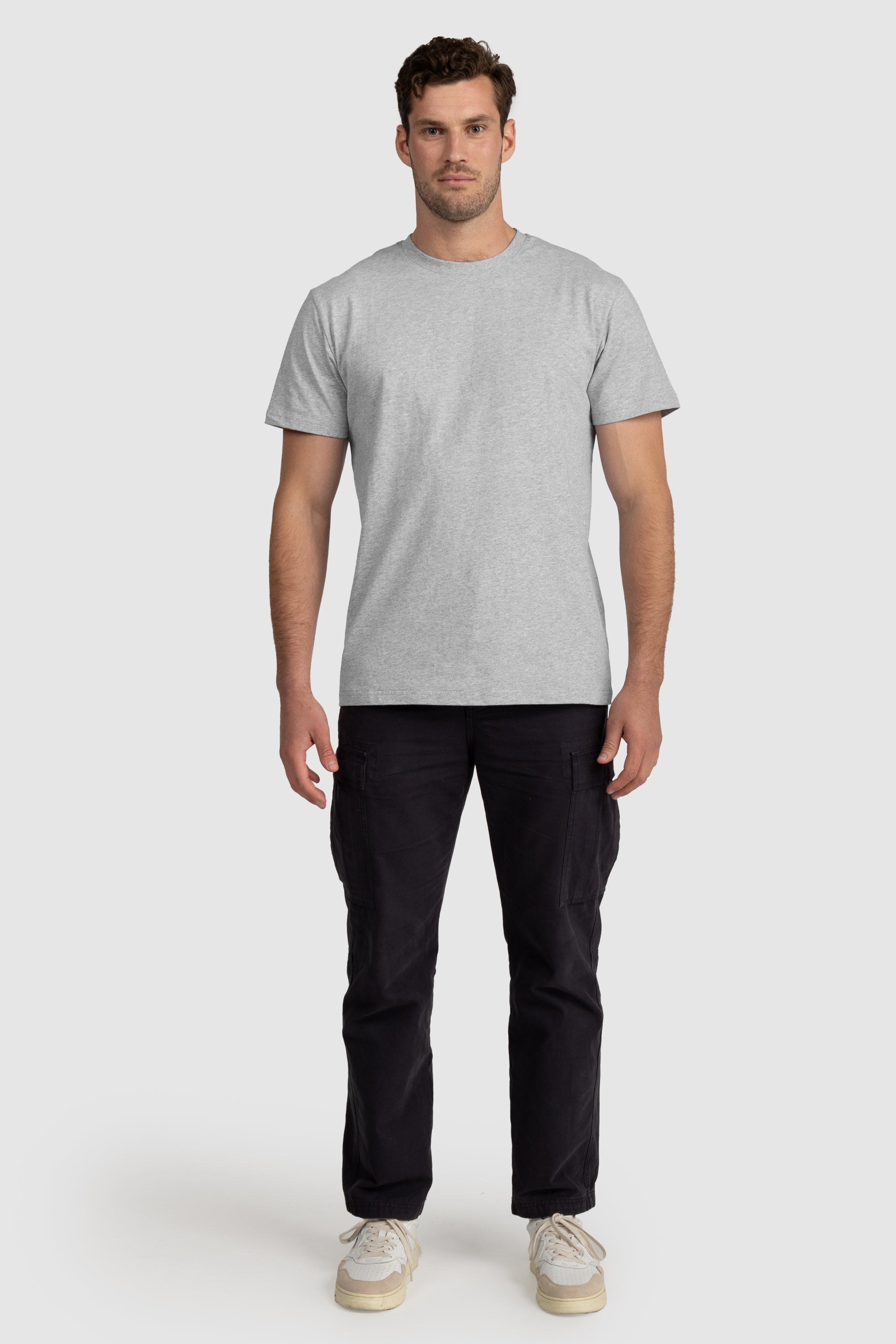 Mens Standard T Shirt Grey Marle