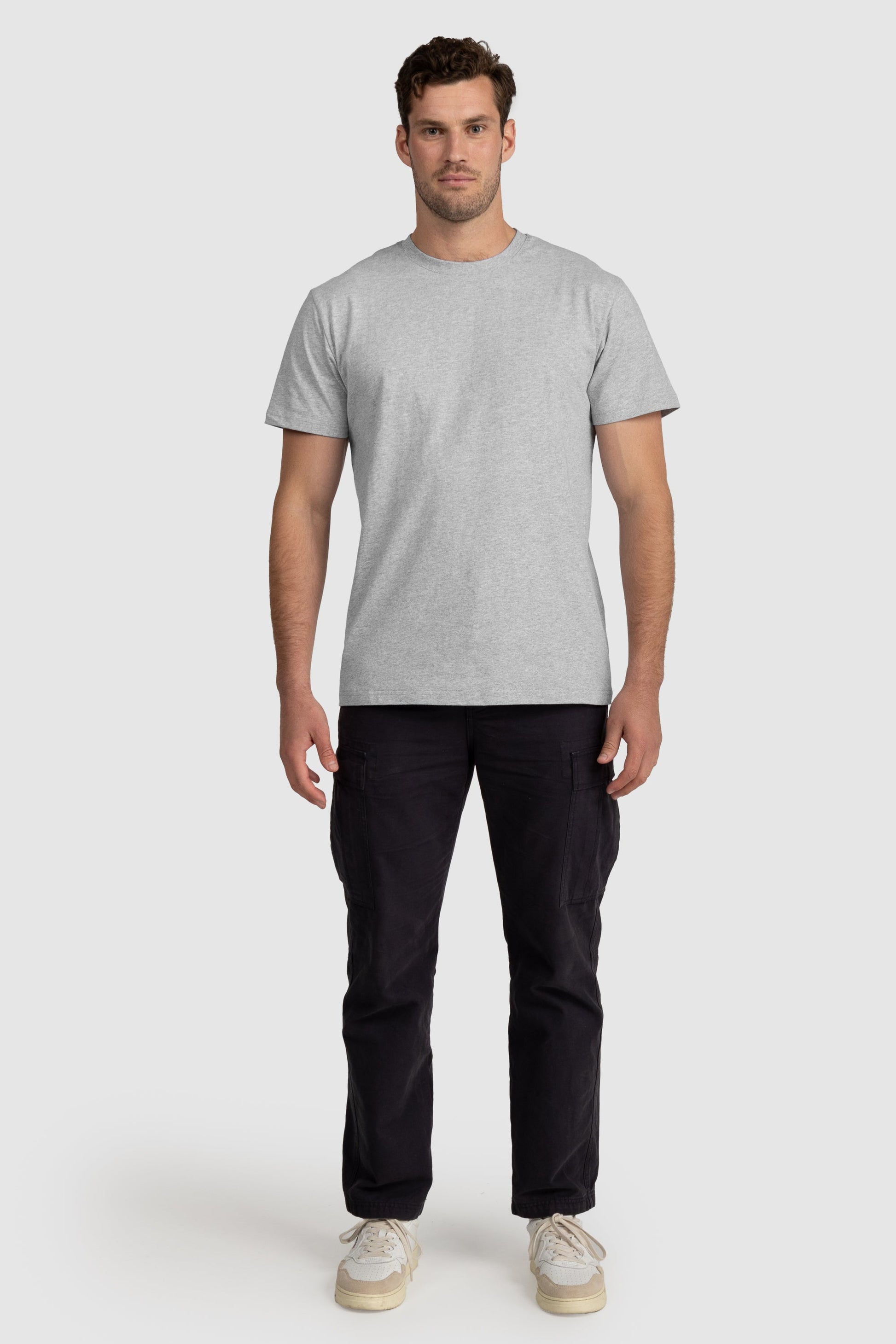 Mens Standard T Shirt Grey Marle