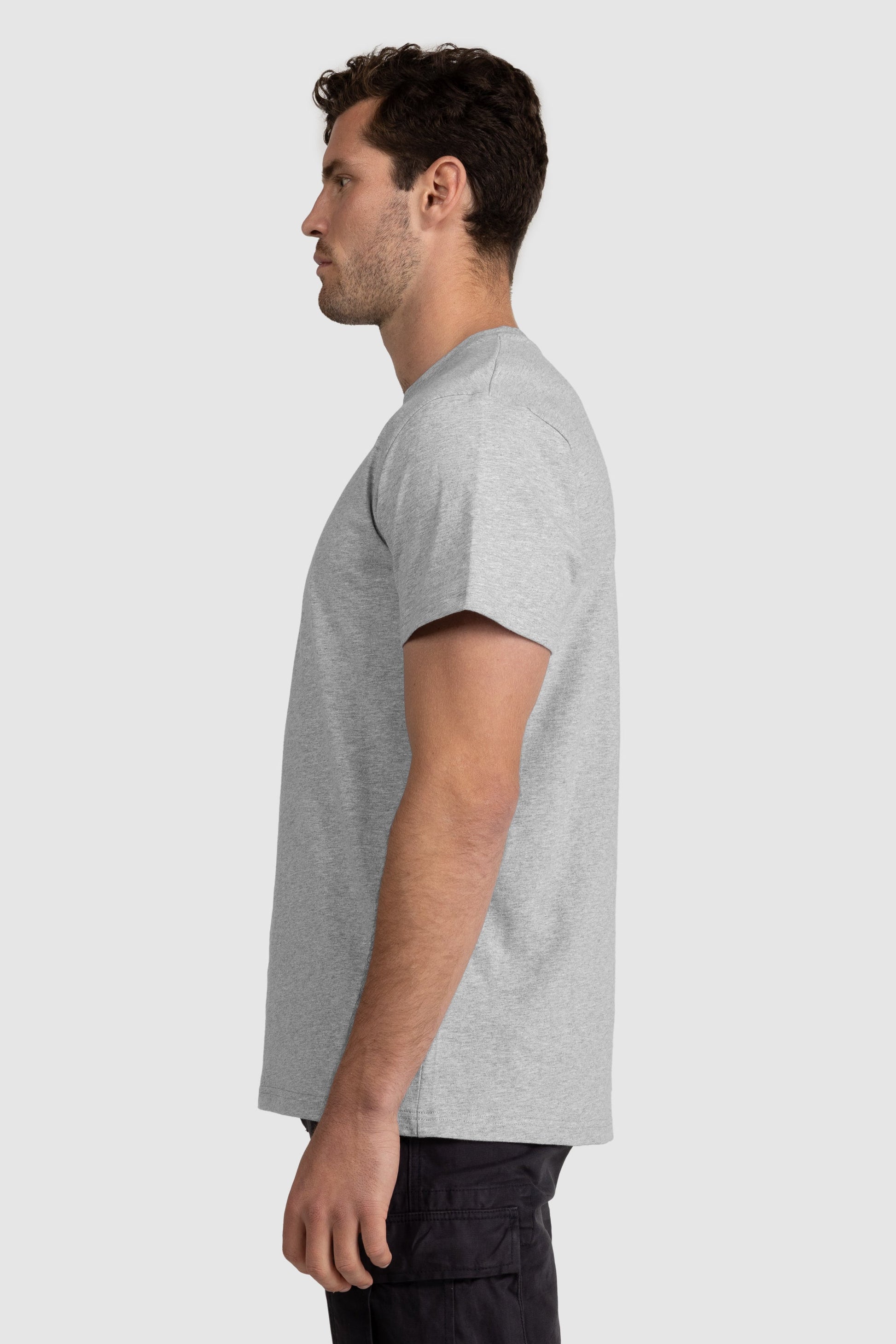 Mens Standard T Shirt Grey Marle
