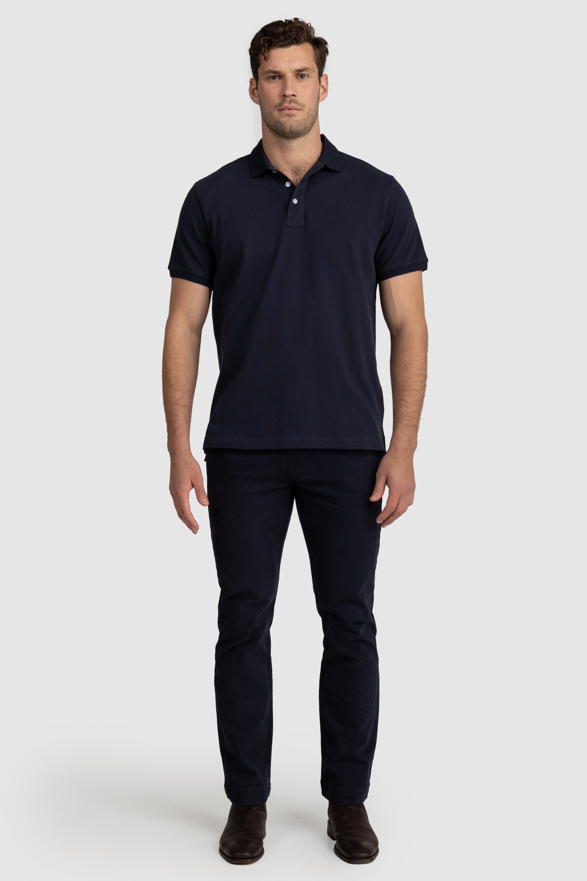 Mens Standard Polo Shirt Navy