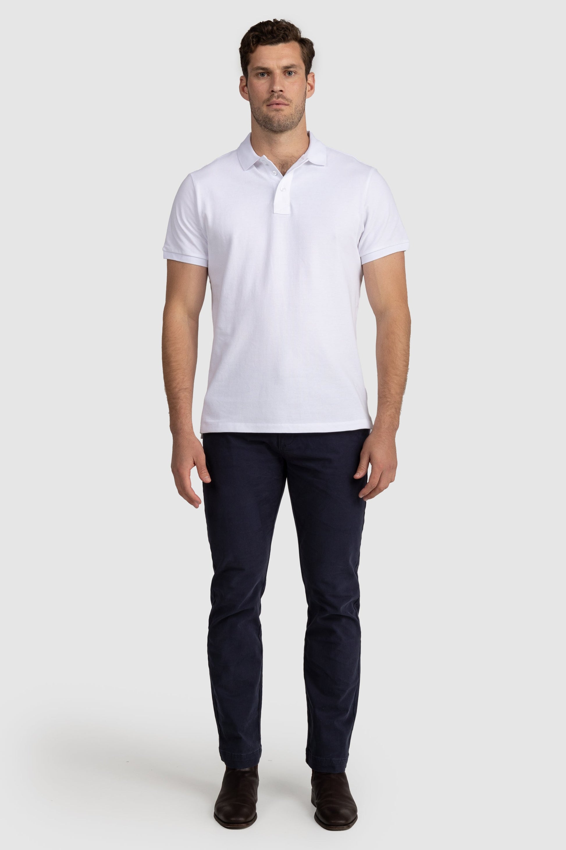 Mens Standard Polo Shirt White