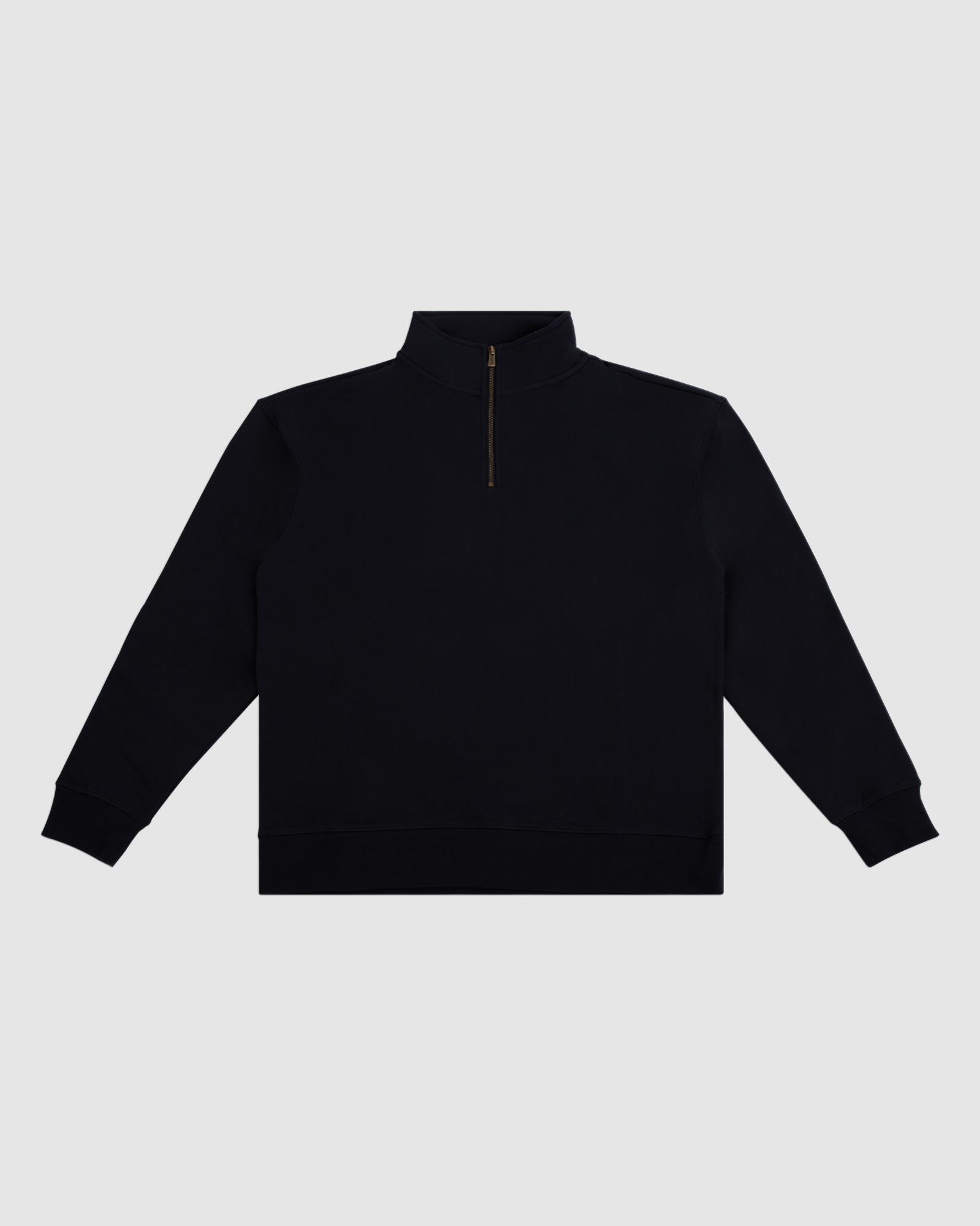 Unisex Quarter Zip Jumper Black