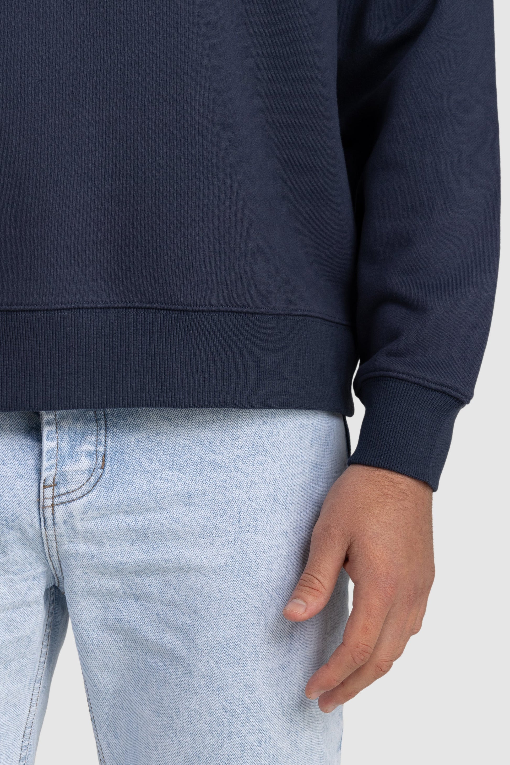 Unisex French Terry Crew Neck Jumper Navy