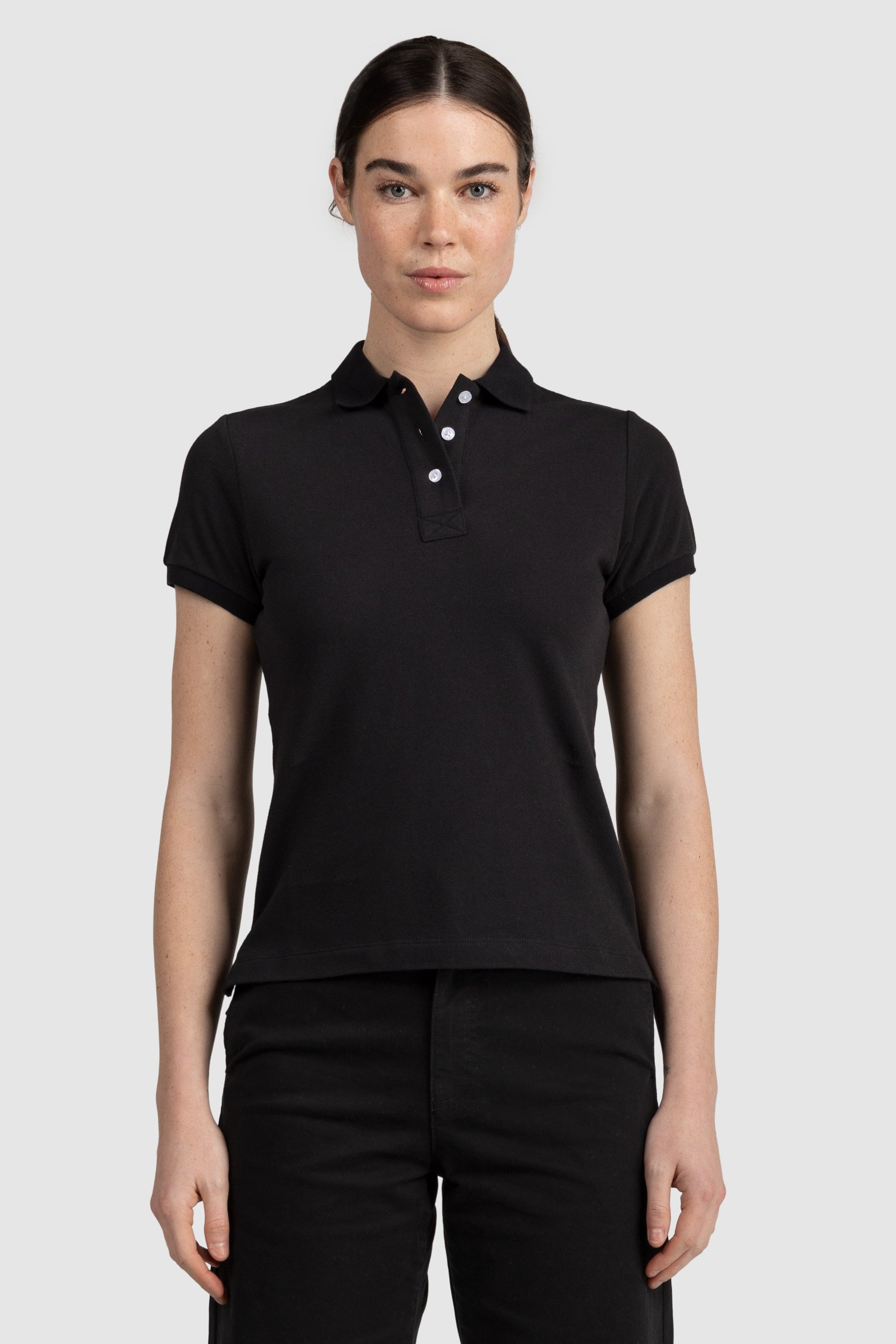 Womens Standard Polo Shirt Black