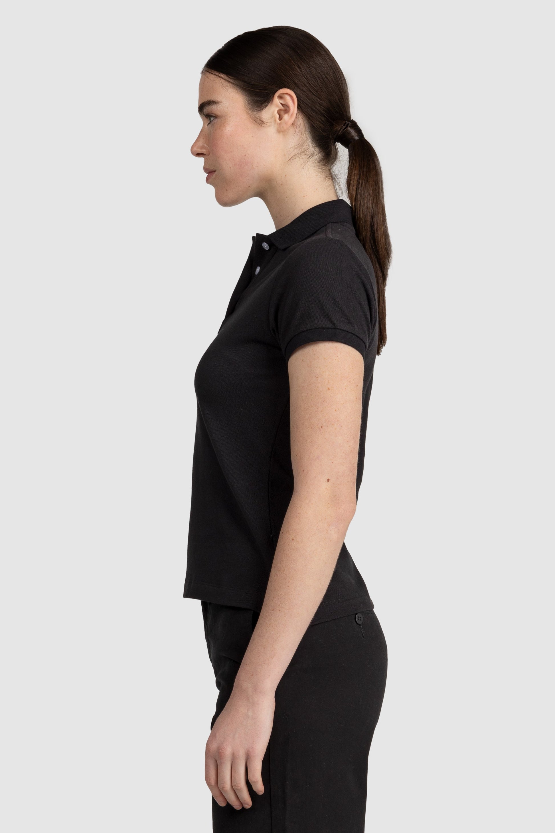Womens Standard Polo Shirt Black