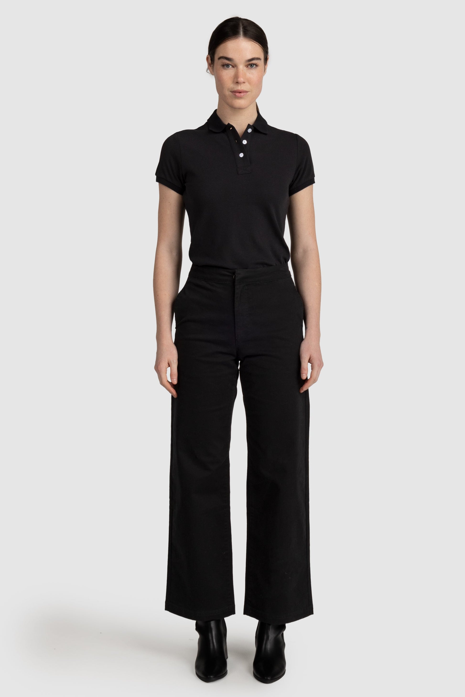 Womens Standard Polo Shirt Black