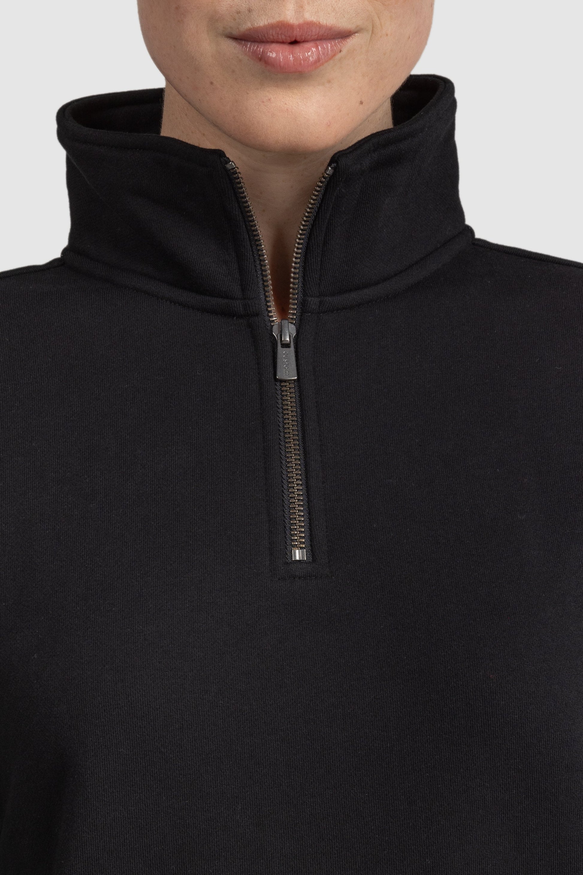 Womens Standard Quarter Zip Black
