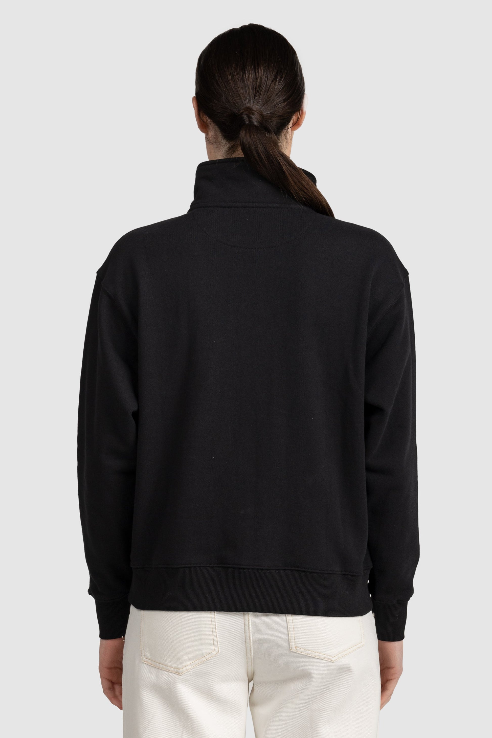 Womens Standard Quarter Zip Black