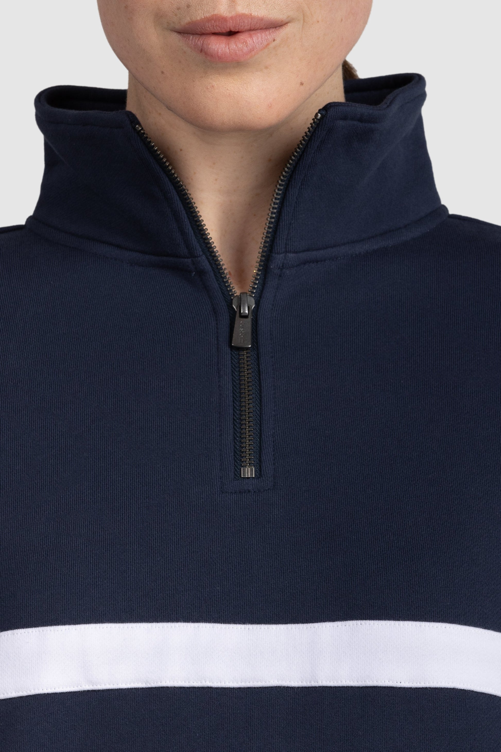 Womens Stripe Quarter Zip