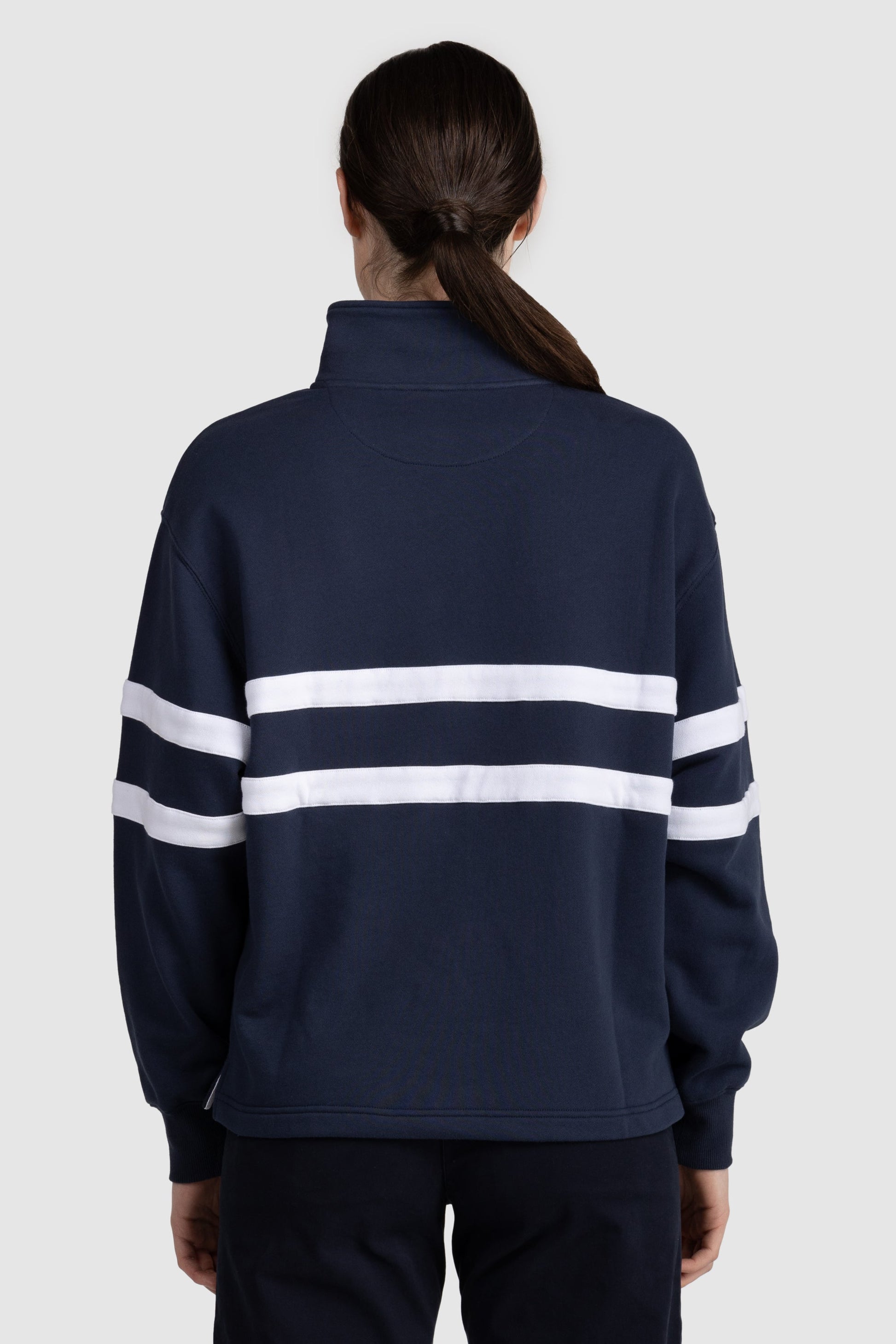 Womens Stripe Quarter Zip