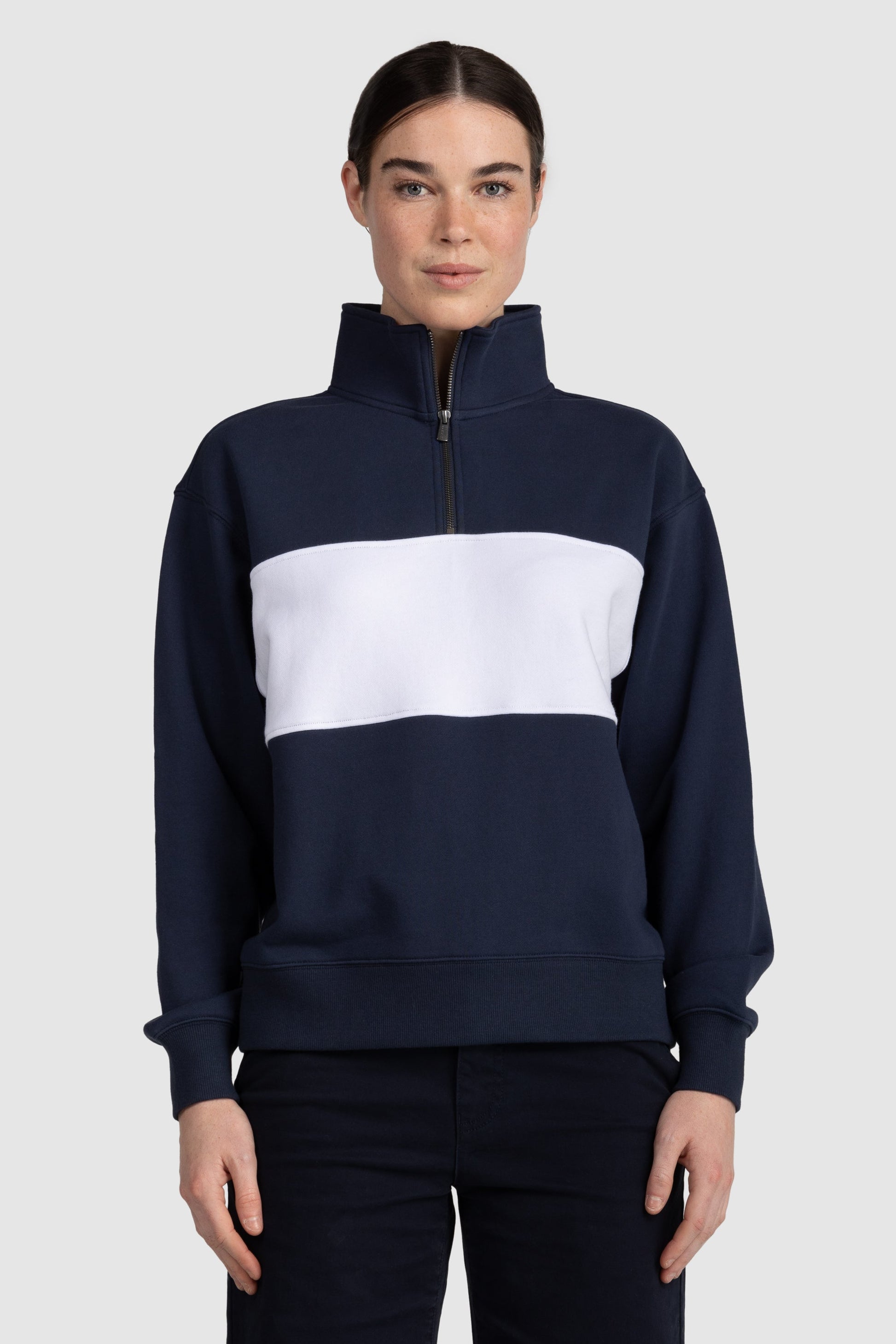 Womens Panel Quarter Zip