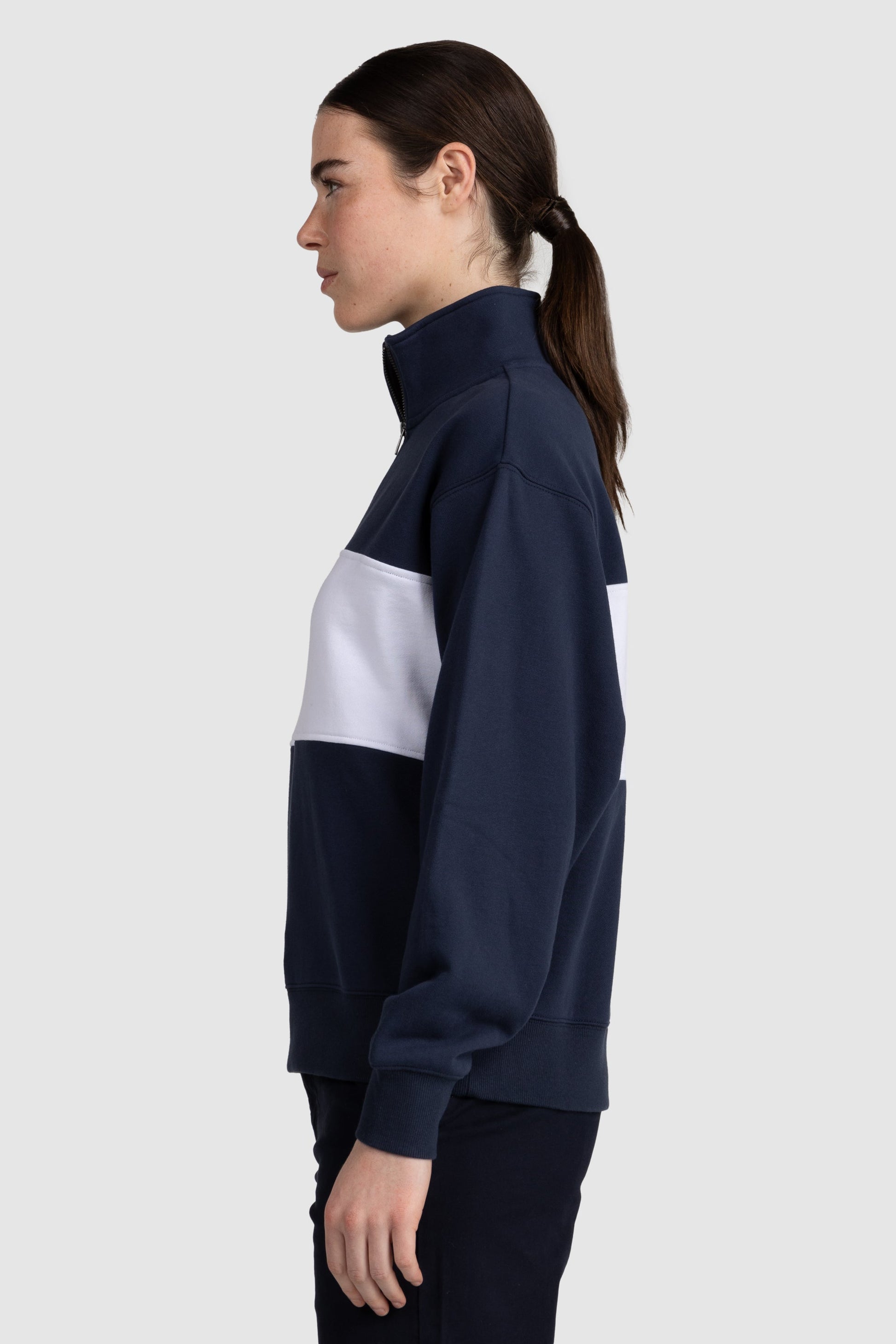 Womens Panel Quarter Zip