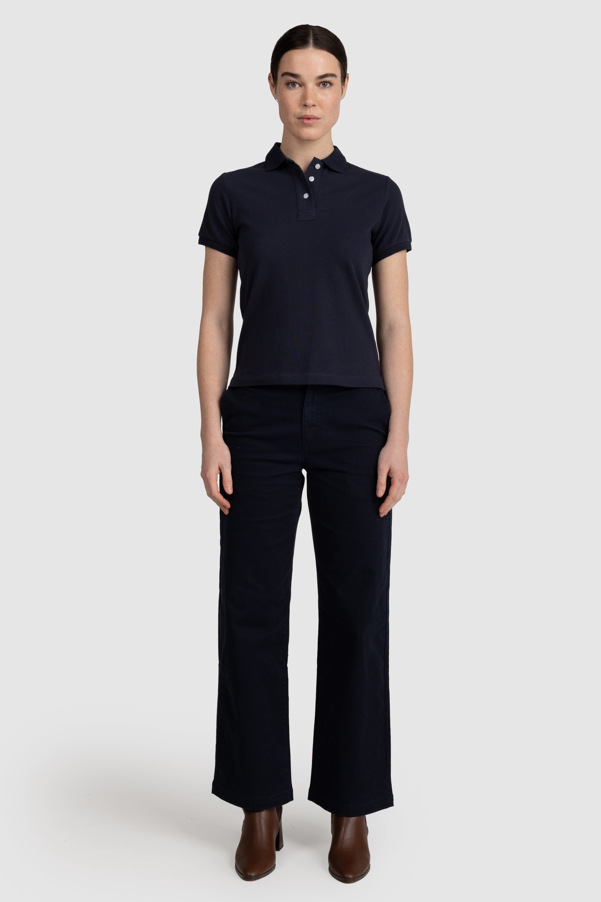 Womens Standard Polo Shirt Navy