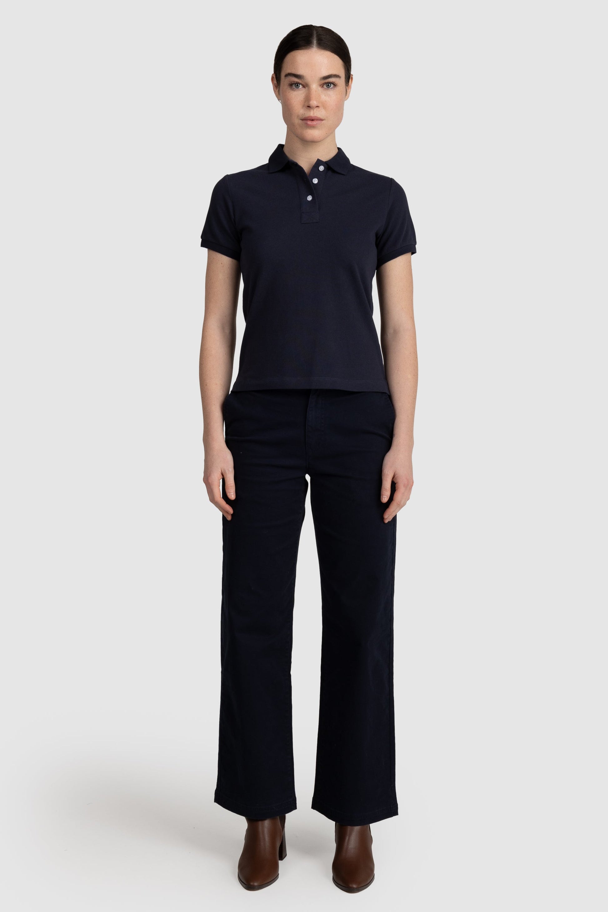 Womens Standard Polo Shirt Navy