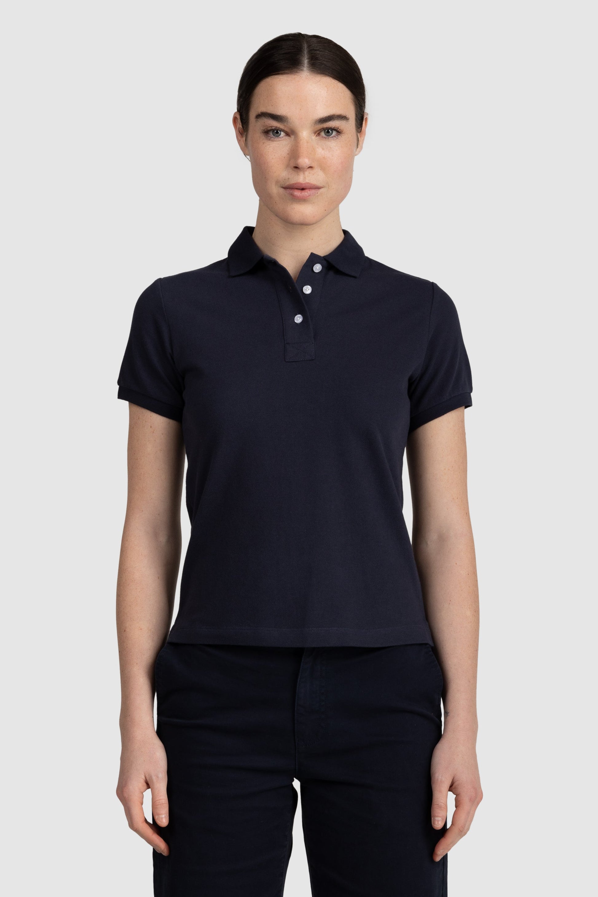 Womens Standard Polo Shirt Navy