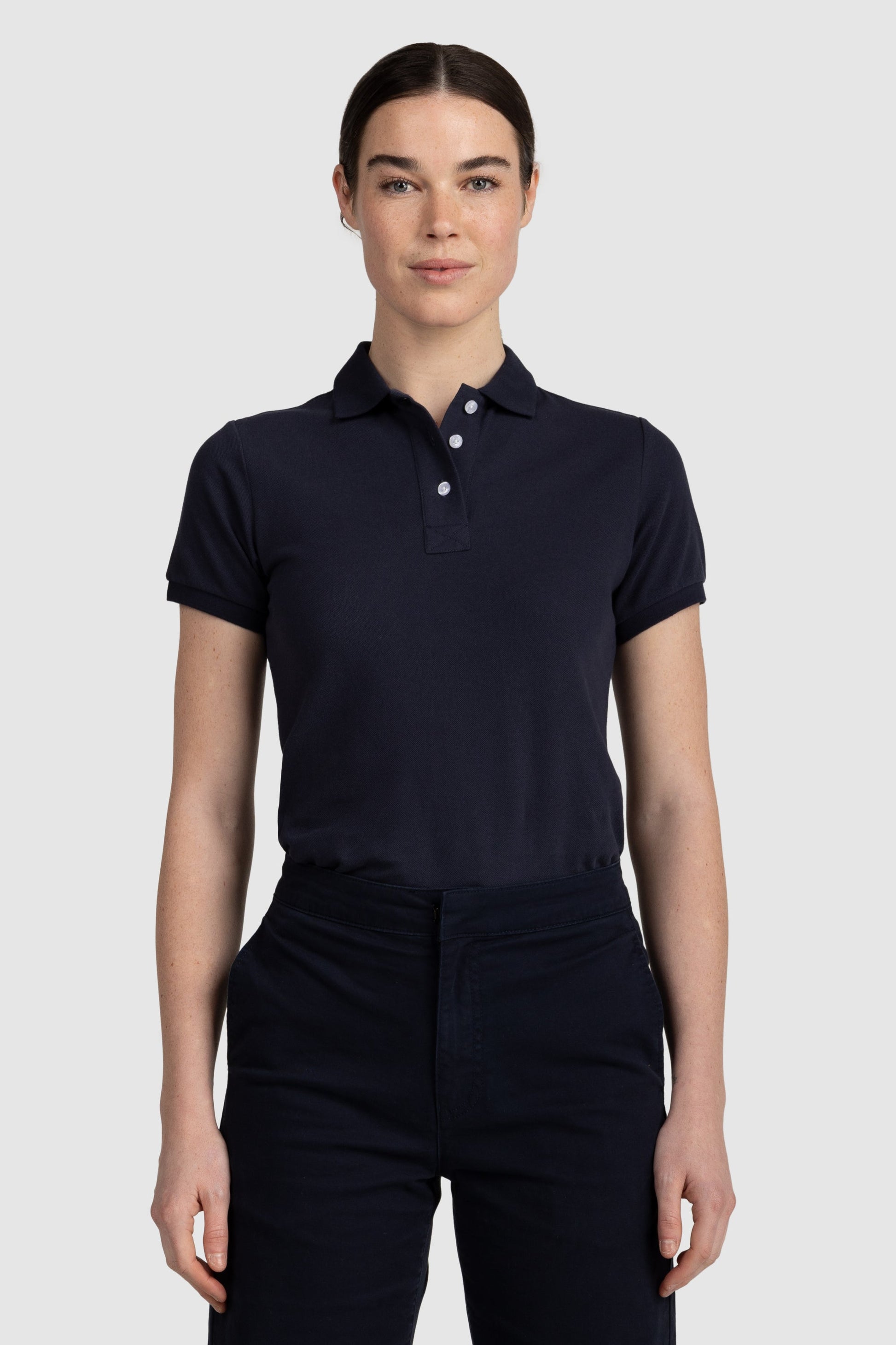 Womens Standard Polo Shirt Navy