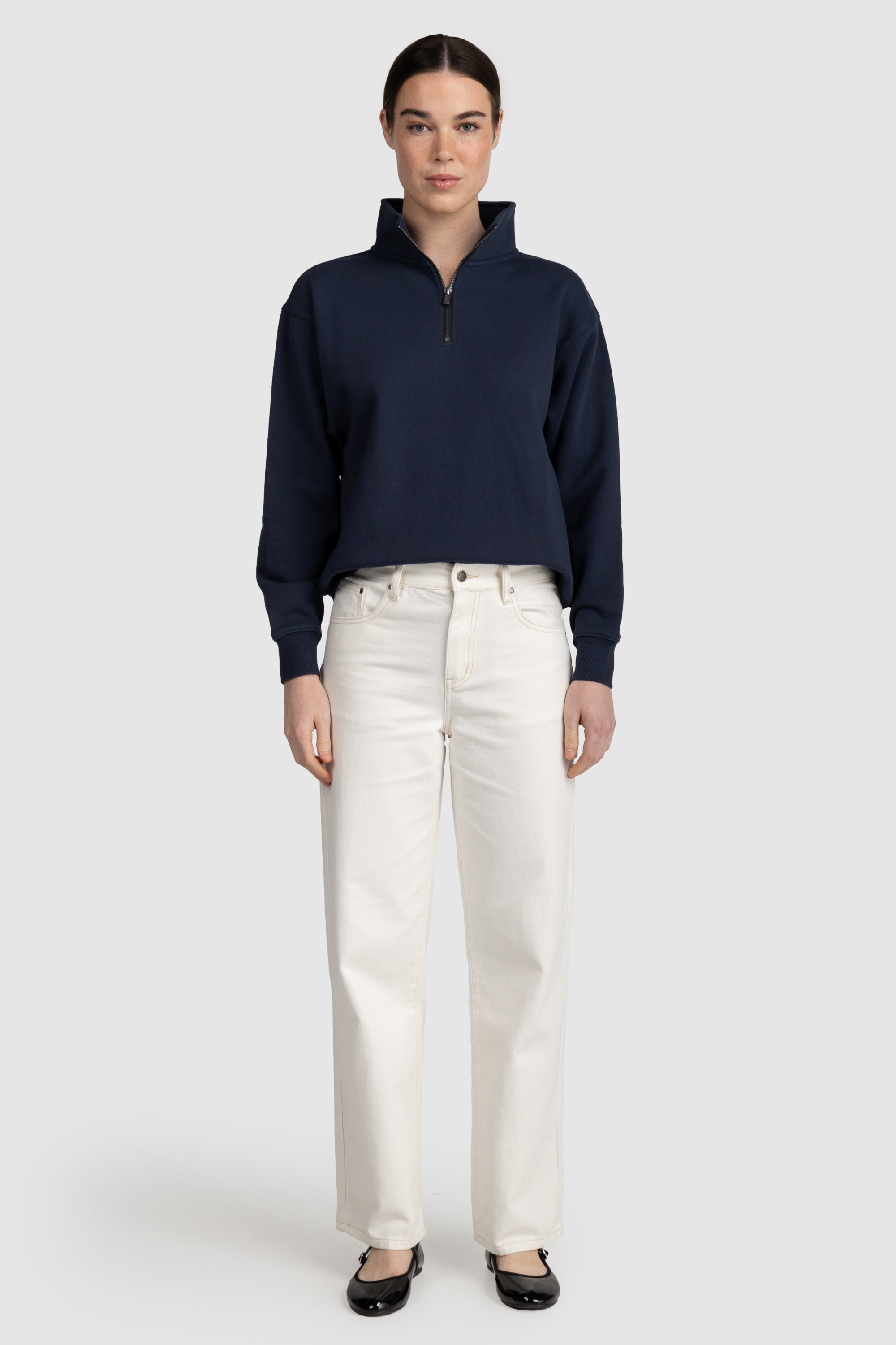 Womens Standard Quarter Zip Navy