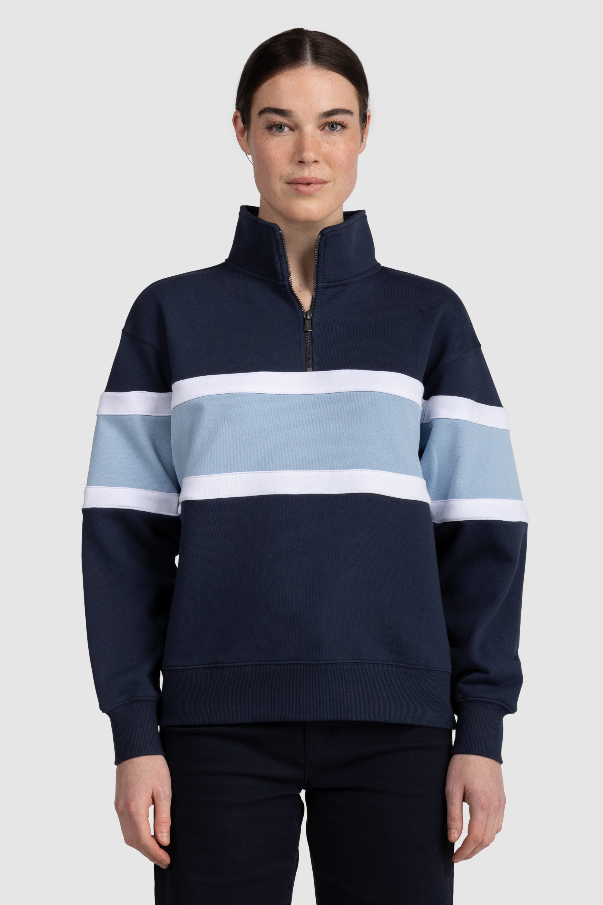 Womens Three Panel Quarter Zip