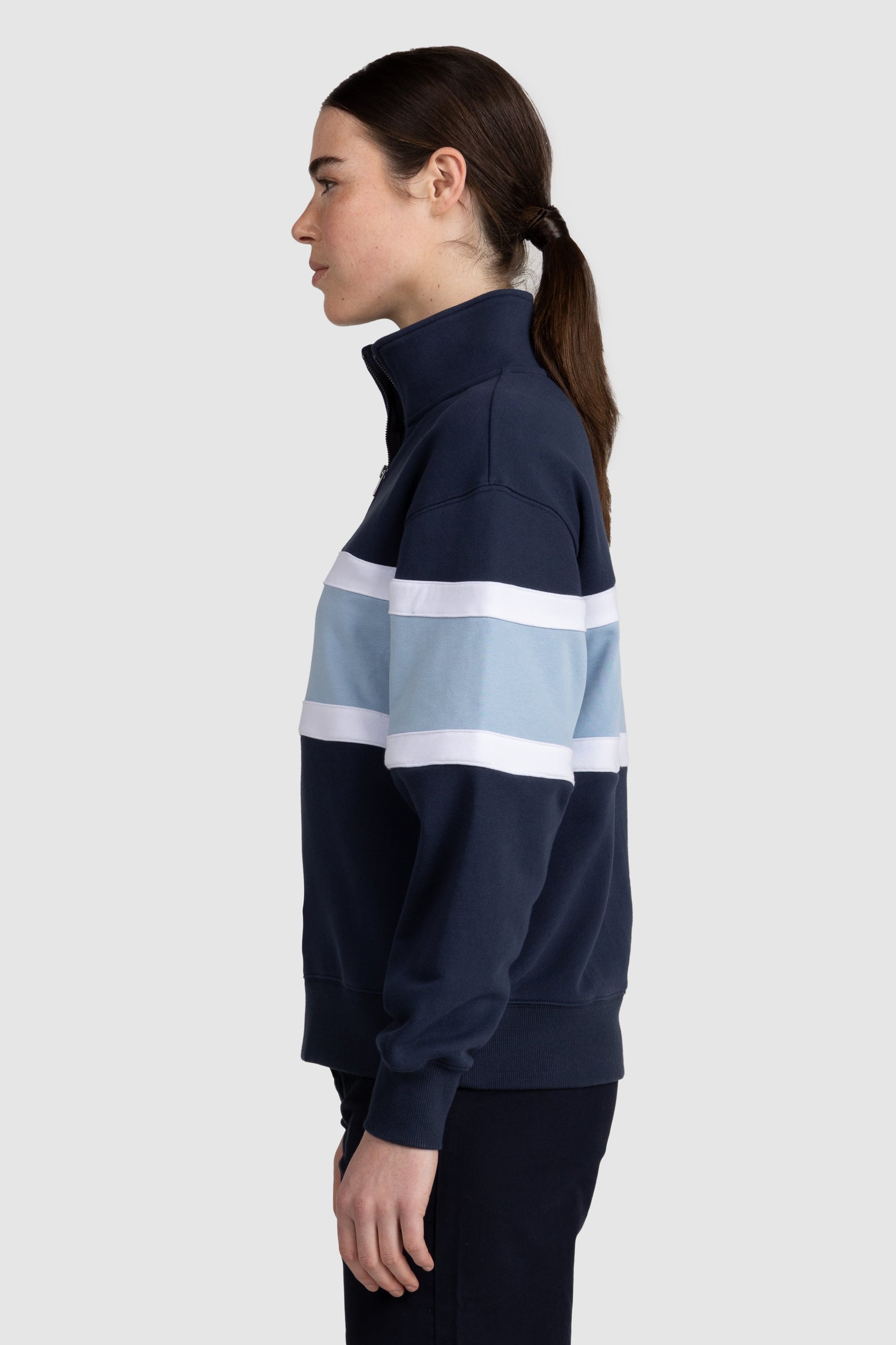 Womens Three Panel Quarter Zip