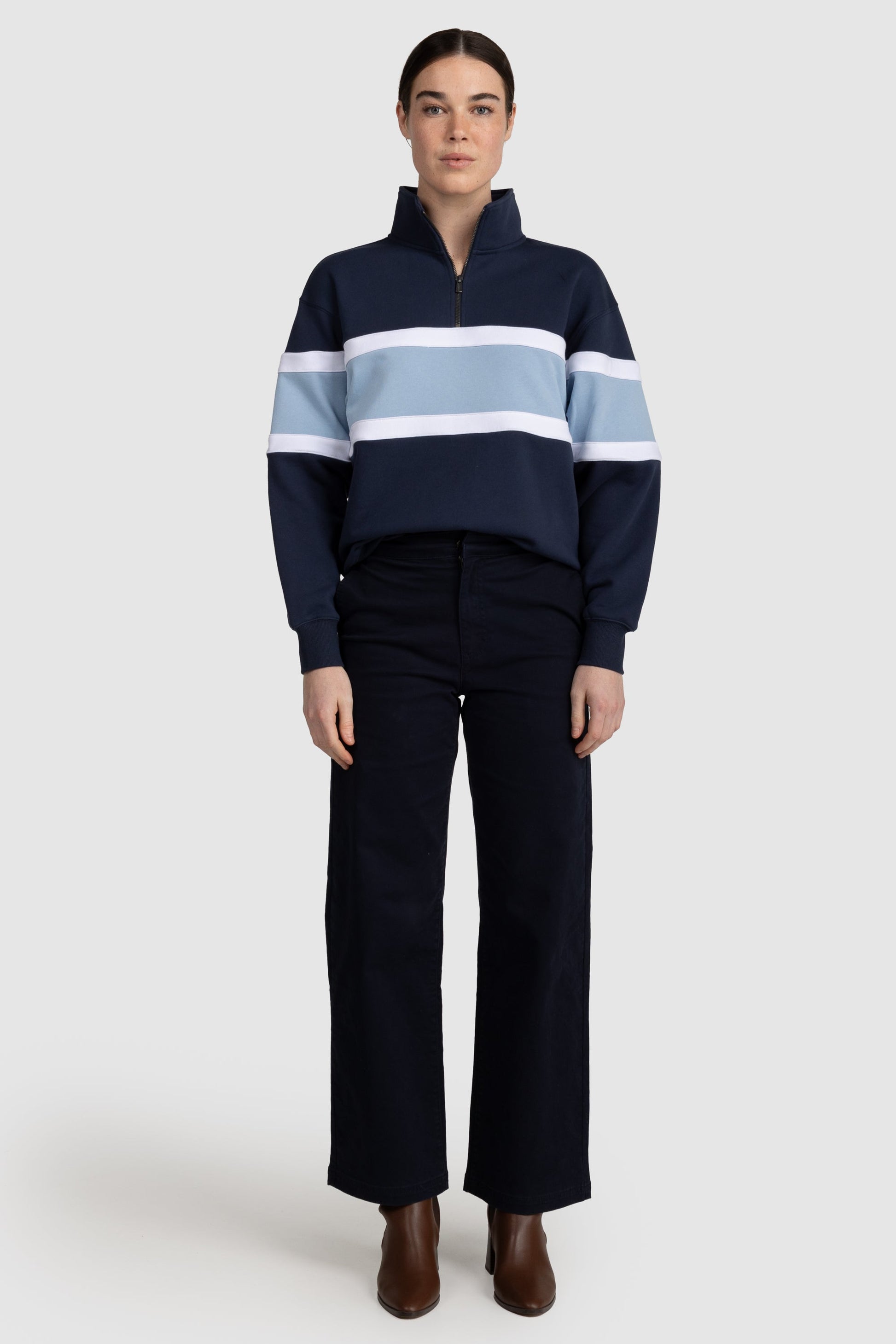 Womens Three Panel Quarter Zip